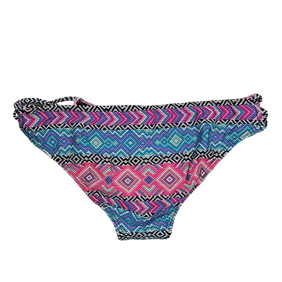 NWT SunDazed Stunner Strappy Hipster Bikini Swim Bottoms Medium Tribal Print - Picture 4 of 11